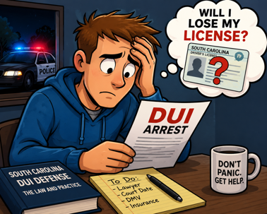 Will you lose your license after a South Carolina DUI arrest?